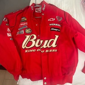 Vintage Budweiser Red Racing Jacket Medium